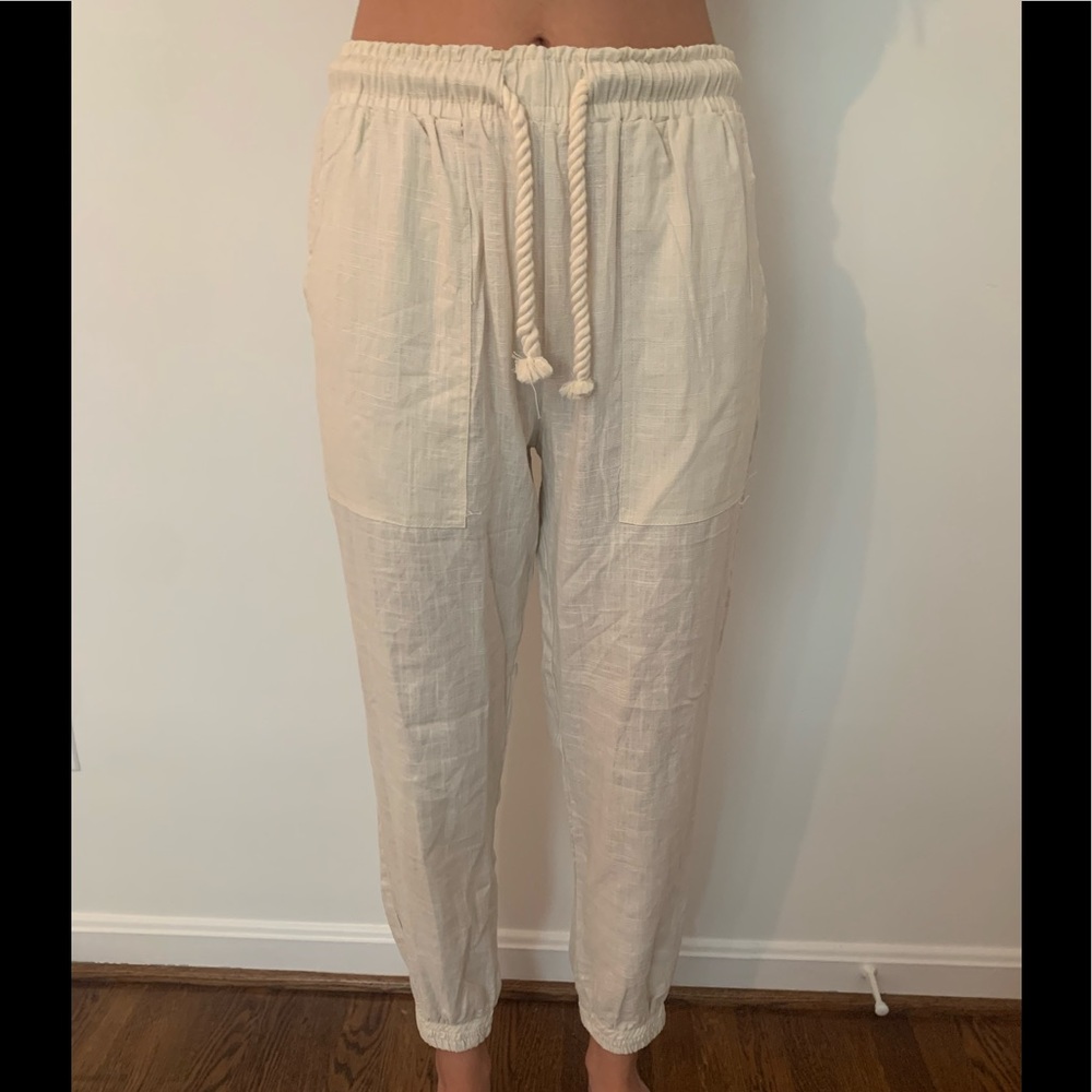 NWT Linen Jogger Pants